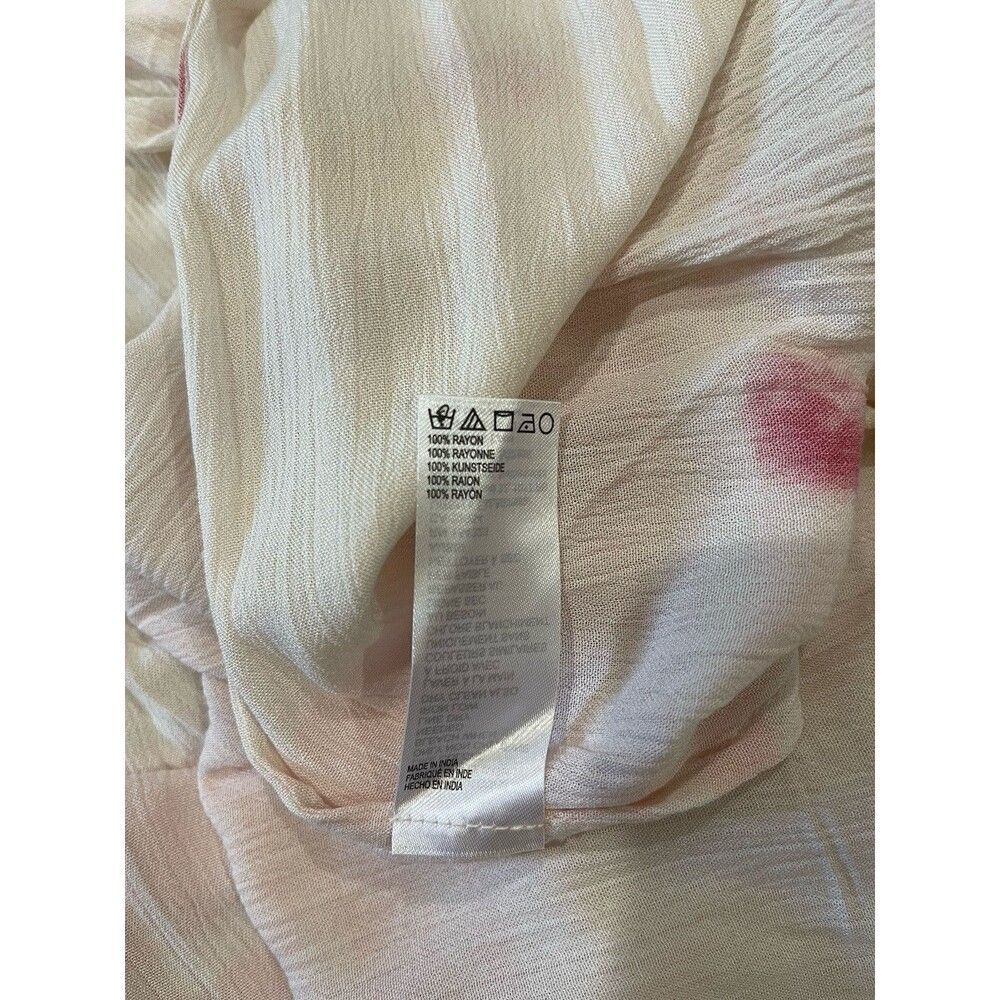 Free People Kimono Laurel Canyon Printed Rose Duster Rayon OS NWOT - Picture 8 of 9